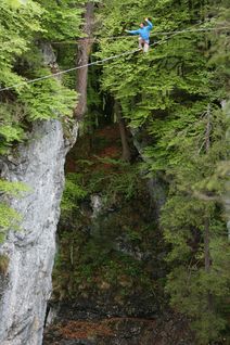 Highline in der Brandenberger Ache/Tirol 2010